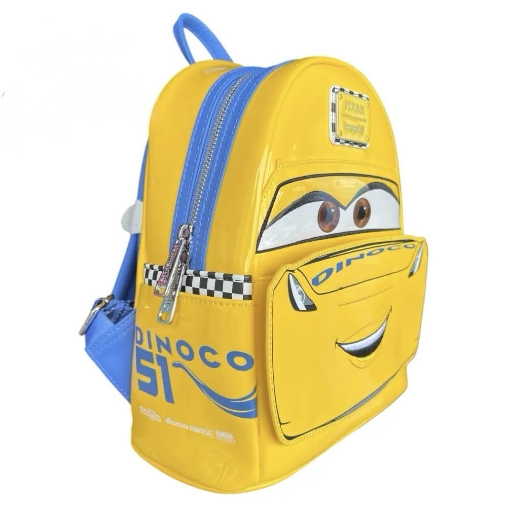 NWT Loungefly Pixar Disney Cars Cruz Ramirez Dinoco Yellow Backpack LE Racecar - Picture 3 of 11